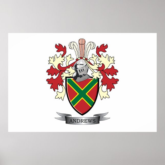 Póster Escudo de armas de la familia Andrews (Frente)