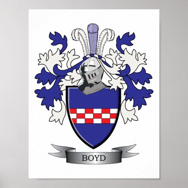 Póster Escudo de armas de la familia Boyd (Frente)