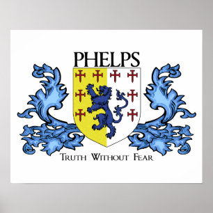 Póster Escudo de armas de la familia de Phelps