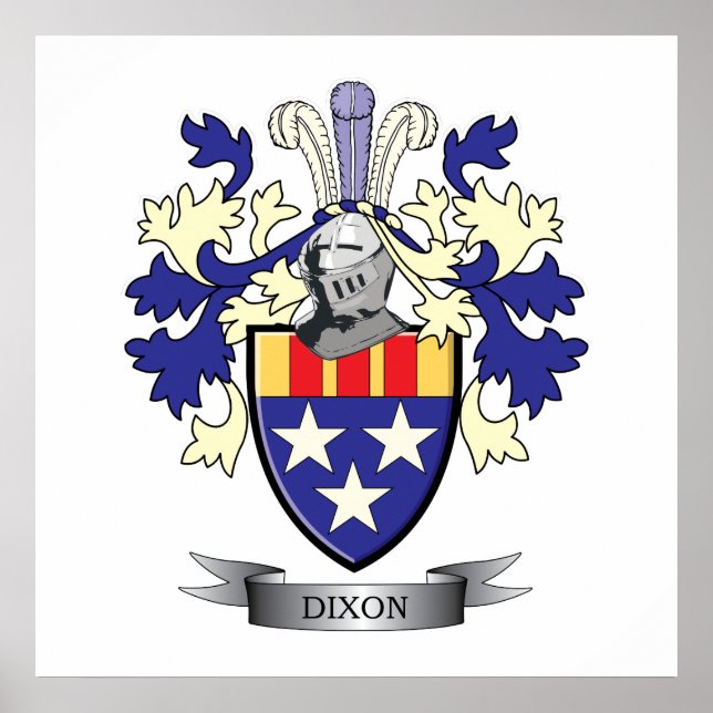 Póster Escudo de armas de la familia Dixon (Frente)