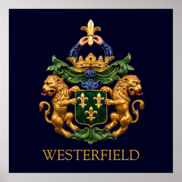 Póster Escudo de Armas de la Familia Holandesa Westerfiel