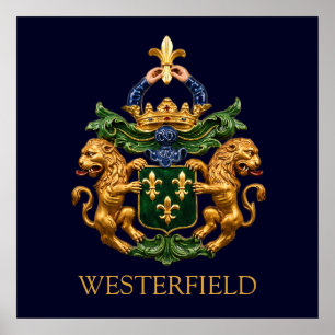 Póster Escudo de Armas de la Familia Holandesa Westerfiel