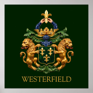 Póster Escudo de Armas de la Familia Holandesa Westerfiel