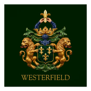 Póster Escudo de Armas de la Familia Holandesa Westerfiel