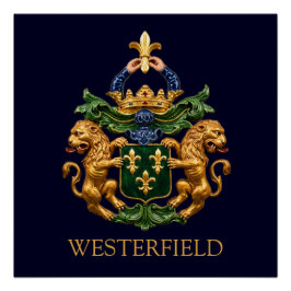 Póster Escudo de Armas de la Familia Holandesa Westerfiel