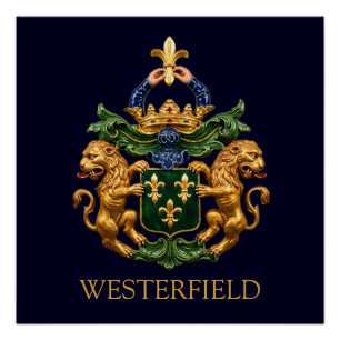 Póster Escudo de Armas de la Familia Holandesa Westerfiel