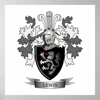 Póster Escudo de armas de la familia Lewis