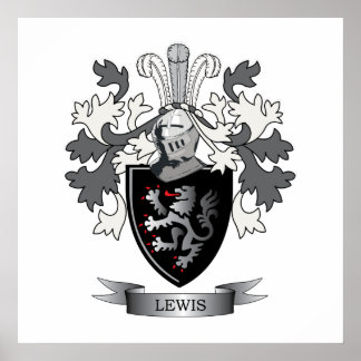 Póster Escudo de armas de la familia Lewis