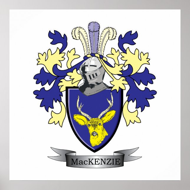 Póster Escudo de armas de la familia MacKenzie (Frente)