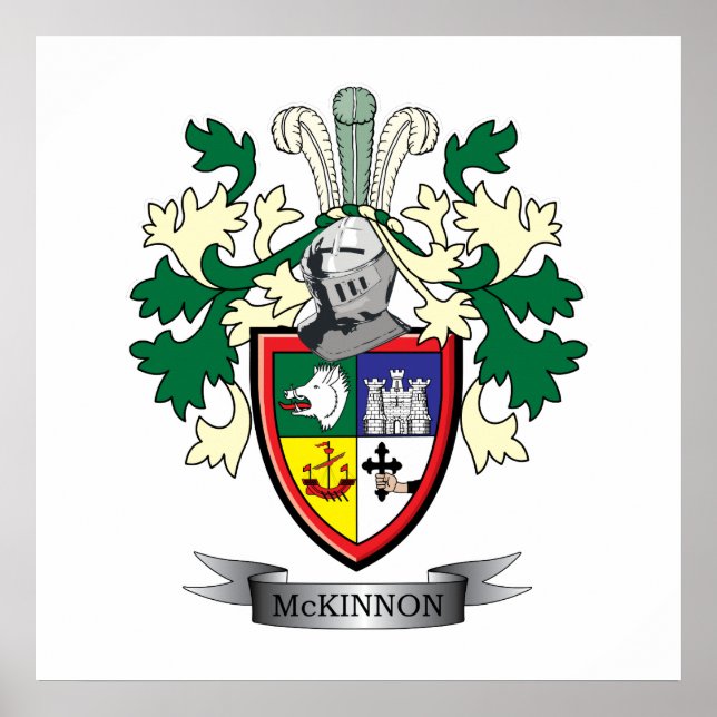 Póster Escudo de armas de la familia McKinnon (Frente)