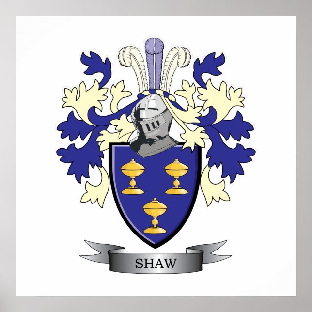 Póster Escudo de armas de la familia Shaw (Frente)