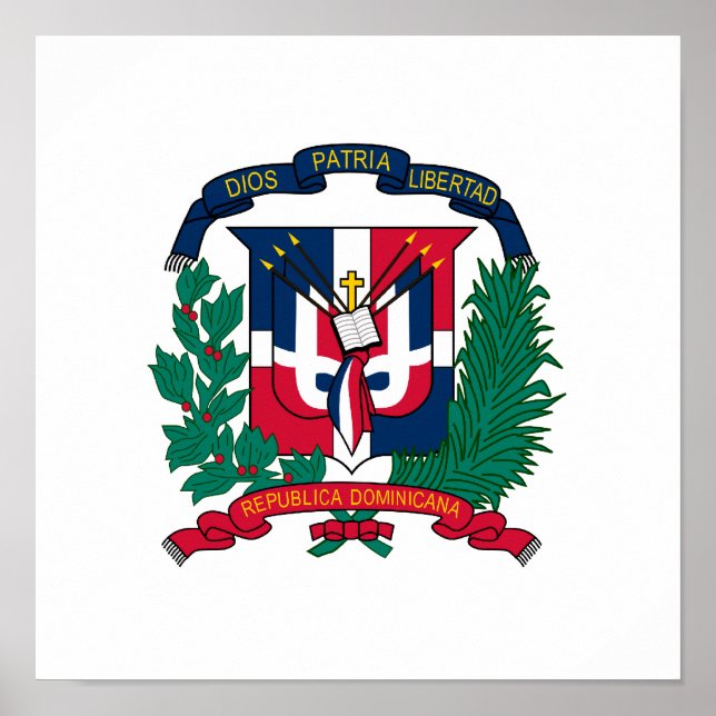Póster Escudo de armas de la República Dominicana (Frente)