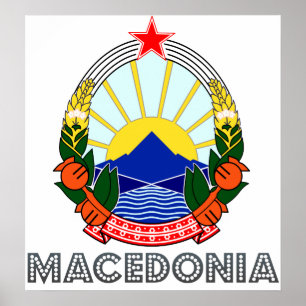 Póster Escudo de armas de Macedonia