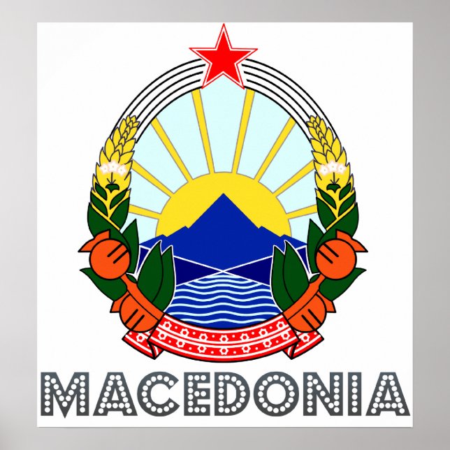 Póster Escudo de armas de Macedonia (Frente)