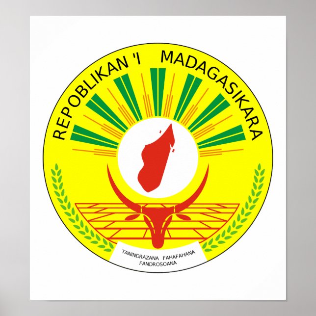 Póster Escudo De Armas De Madagascar (Frente)