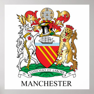 Póster Escudo de armas de Manchester