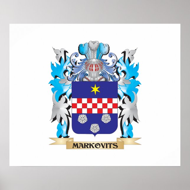 Póster Escudo de armas de Markovits - escudo familiar (Frente)