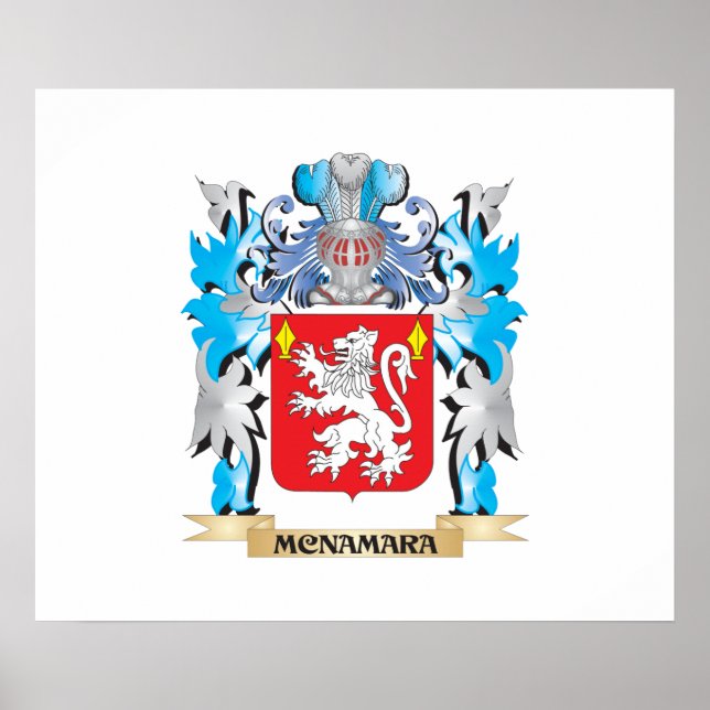 Póster Escudo de armas de Mcnamara - escudo familiar (Frente)