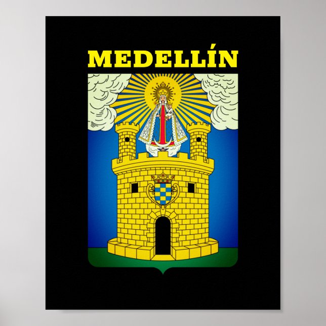 Póster Escudo de armas de Medellín, Colombia (Frente)