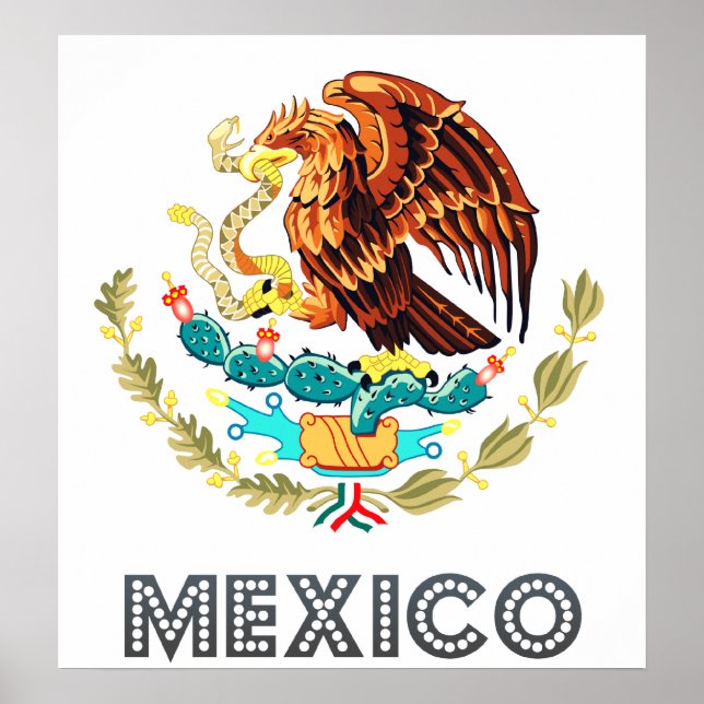 Póster Escudo de armas de México (Frente)