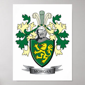 Póster Escudo de armas de Morgan Family Crest