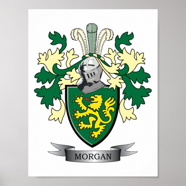 Póster Escudo de armas de Morgan Family Crest (Frente)