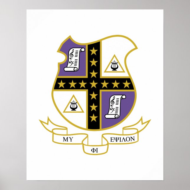 Póster Escudo de Armas de Mu Phi Epsilon (Frente)
