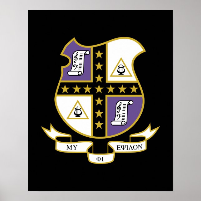 Póster Escudo de Armas de Mu Phi Epsilon (Frente)