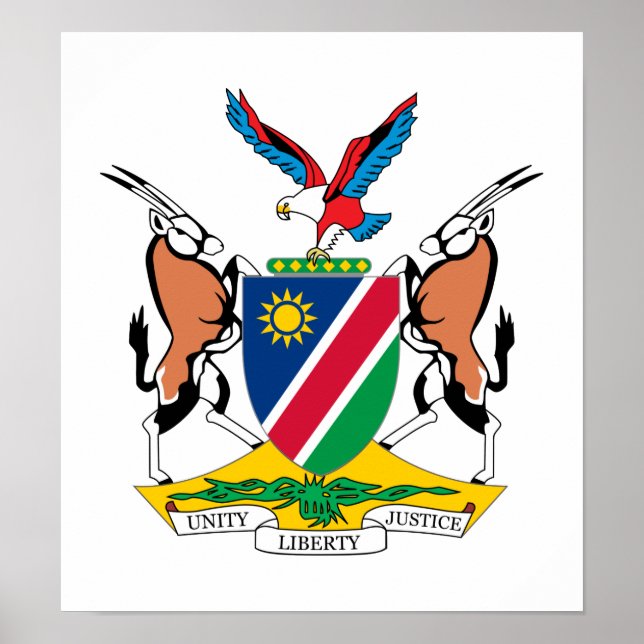 Póster Escudo De Armas De Namibia (Frente)