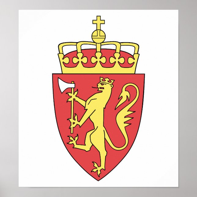 Póster Escudo De Armas De Noruega (Frente)