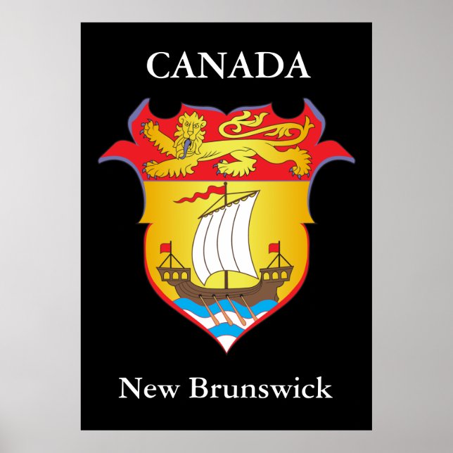 Póster Escudo de armas de Nueva Brunswick (Frente)