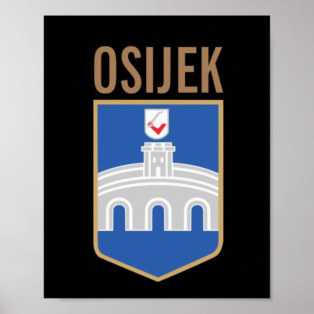 Póster Escudo de armas de Osijek, Croacia (Frente)