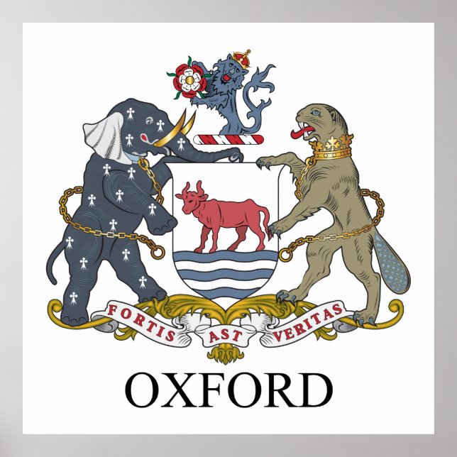 Póster Escudo de armas de Oxford (Frente)