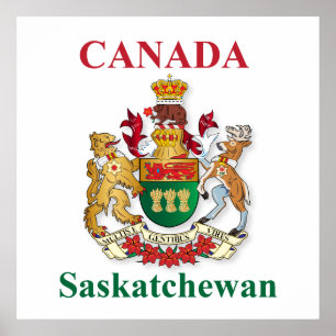 Póster Escudo de armas de Saskatchewan