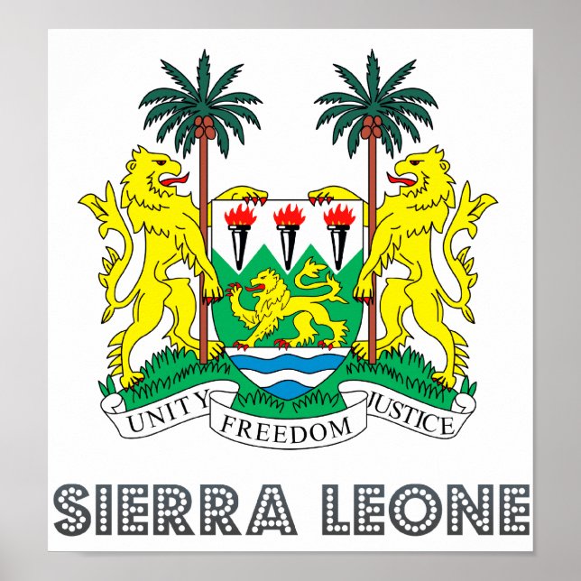 Póster Escudo de armas de Sierra Leona (Frente)