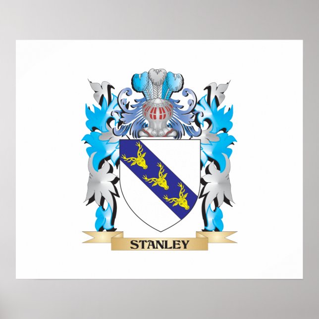 Póster Escudo de armas de Stanley - reposo familiar (Frente)