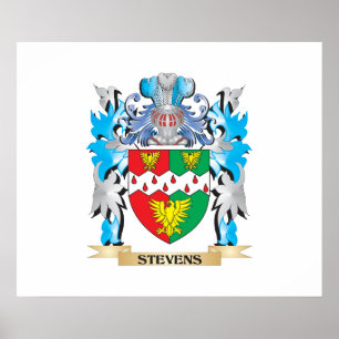 Póster Escudo de armas de Stevens - escudo familiar