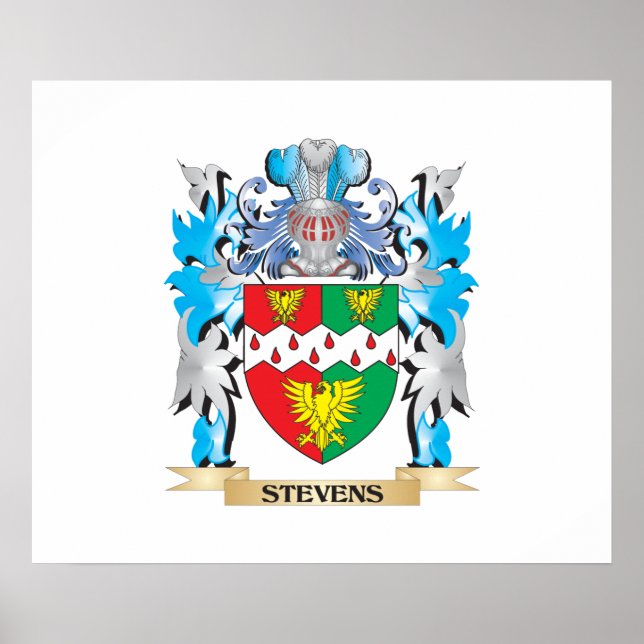 Póster Escudo de armas de Stevens - escudo familiar (Frente)