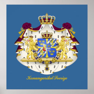Póster Escudo de armas de Suecia
