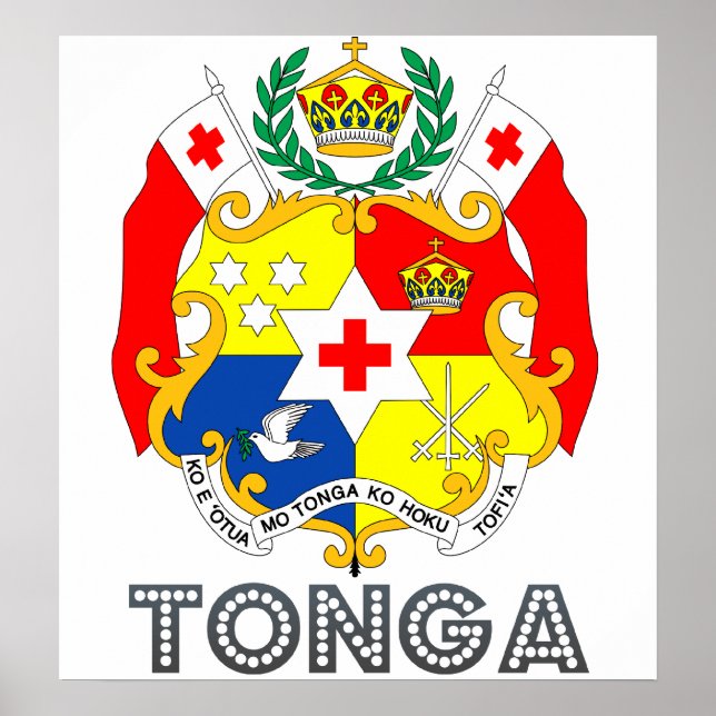 Póster Escudo de armas de Tonga (Frente)