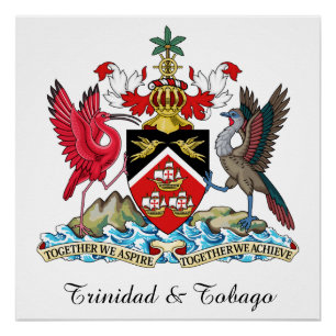 Póster Escudo de armas de Trinidad Trinidad y Tobago