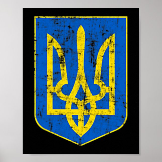 Póster Escudo de armas de Ucrania (Frente)