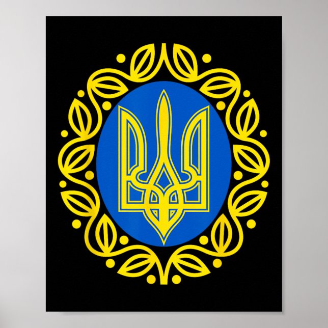 Póster Escudo de Armas de Ucrania 1  (Frente)