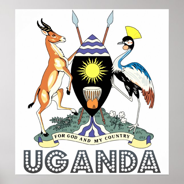 Póster Escudo de armas de Uganda (Frente)