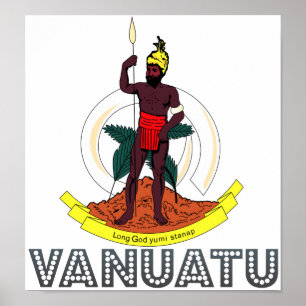 Póster Escudo de armas de Vanuatu