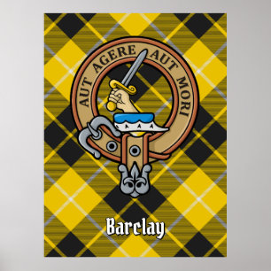 Póster Escudo de armas del Clan Barclay sobre Tartán de V