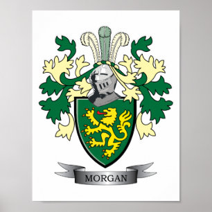 Póster Escudo de armas del escudo de la familia de Morgan