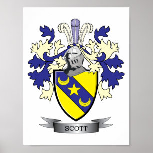 Póster Escudo de armas del escudo de la familia de Scott