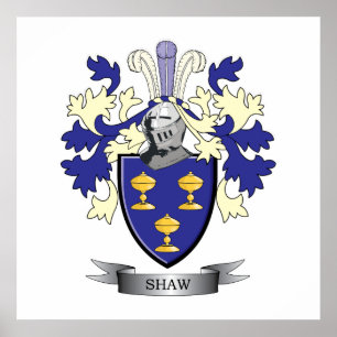 Póster Escudo de armas del escudo de la familia de Shaw