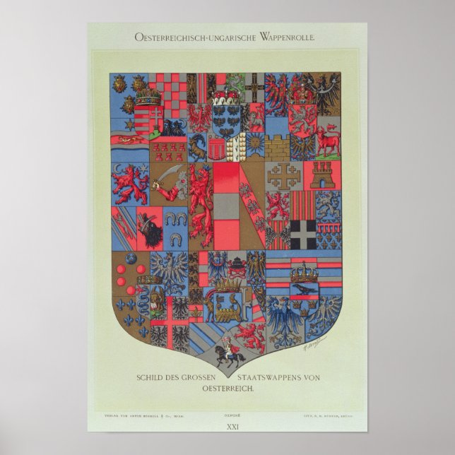 Póster Escudo de armas del imperio austro-húngaro (Frente)